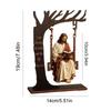 Swing Reading Figurine Freestanding Base Christian Swing Ornament  Christian Table Decor