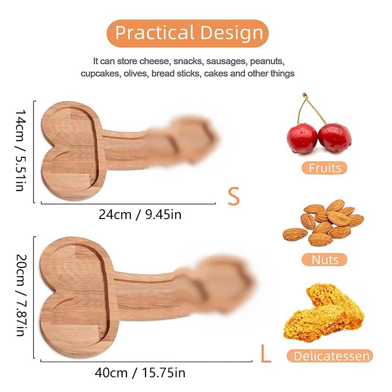 Wooden Funny Plate Creativity Dinner Party Barbecue Tableware Bbq Snack Candy Dish Dining Table Atmosphere Props Shelf