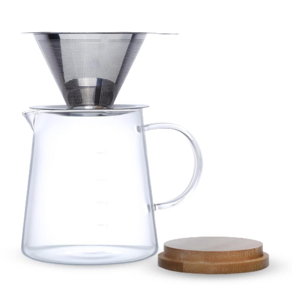 J-kitchens Coffee Server Set (Stainless Steel Coffee Dripper & Drip Pot) 80xH112mm 580cc No766038