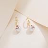 New Fashion Christmas Snowman Pearl Drop Earrings for Women