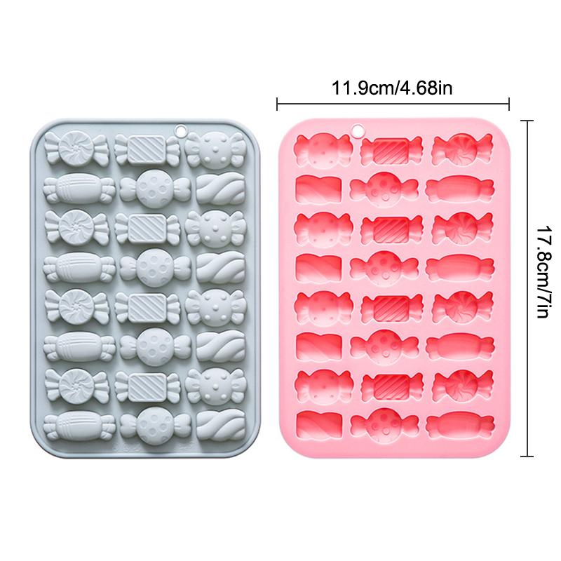 24 Cavity Different Candy Silicone Molds Fondant Chocolate Molds Birthday Cake Decoration Soft Candy Molds Baking Accessories