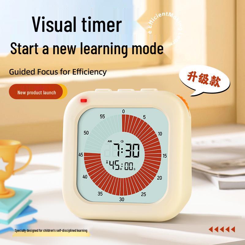 Visual Timer & Alarm Clock: Self-Discipline Punch Card for Students, Kitchen & Fitness Timer