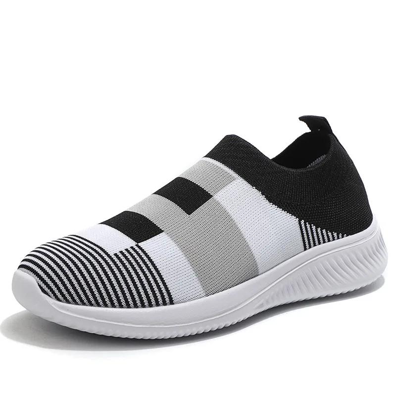 Fashion Fashion Women Sneakers Flat Shoes Woman Vulcanized Sneaker Women Slip On Sock Shoes Plus Size Women's Sneaker Zapatos De Mujer