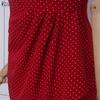 ZANZEA Women Casual Round Neck Short Sleeve Polka Dot Print Sheath Dress