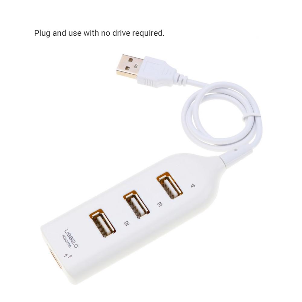 4 Ports USB Hub 44cm Tragbarer USB 2.0 1.1 Splitter Unterstützt Aufladen 480Mbps Hohe Geschwindigkeits-Datenübertragungsrate für PC