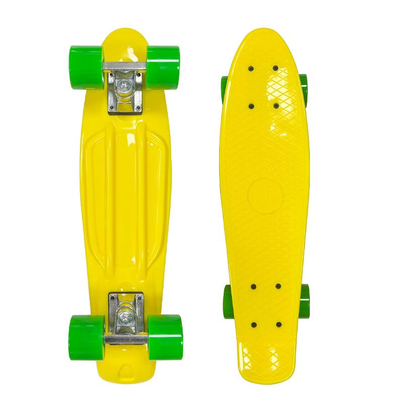 Colorful Children's Kick Skateboard - Fish Type Plastic, Four Wheels, for Street Surfing and Commuting