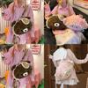 Lamb Bear Cute Cartoon Fluffy Backpack Embroidery Lightweight School Design