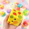 Cube Slow Rising Squeeze Toy, Maltose Texture Stress Relief Fidget, Soft Chewy Sensory Desk Decor with Gradient Tie-Dye, Portable Anxiety Relief Toy