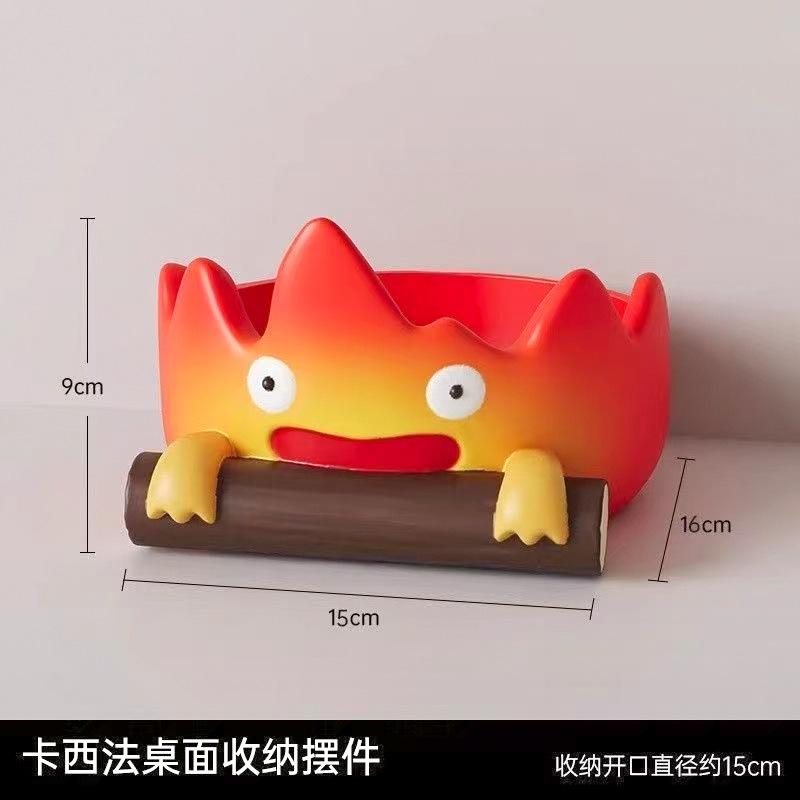 

Cartoon Storage Tray, Cute Flame Entrance Key Storage Tray, Student Decoration Desktop Ornament
