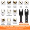 24 Pcs Oscillating Saw Blade Set Multitool Oscillating Blade HCS Universal Precision Tooth Blade For Wood Plastic Metal Cutting