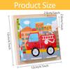 Bilderwürfel Holz 16-Piece Wooden Cube Puzzle 3D Puzzle Game Montessori Educational Toy for Boys Girls Ages 2 3 4 Years Old