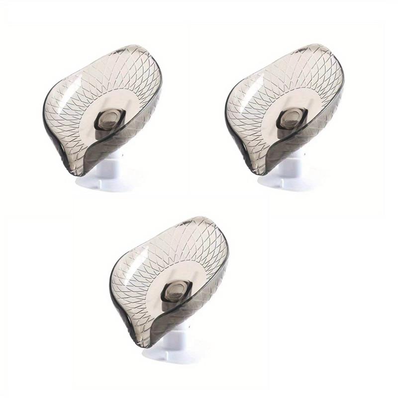 1Pc Leaf Design Drain Soap Box with Suction Cup Decorative Plastic Self Draining Bathroom Soap Tray Bathroom Organizers Storage