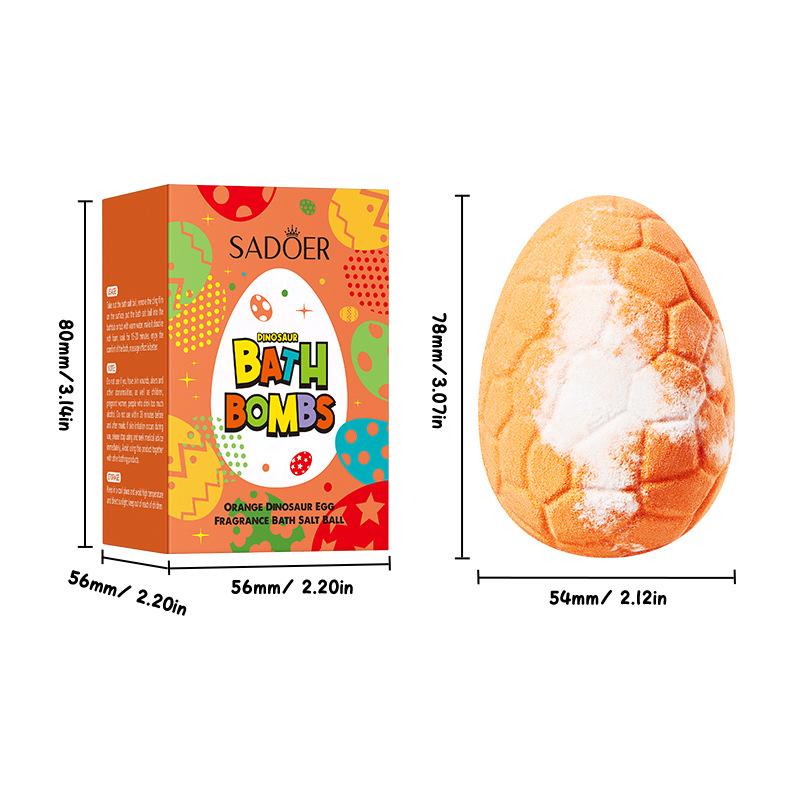 Orange Dinosaur Egg Bath Salt Ball (Float) 100g Body Fragrance Bath Salt Ball Skin Care Products