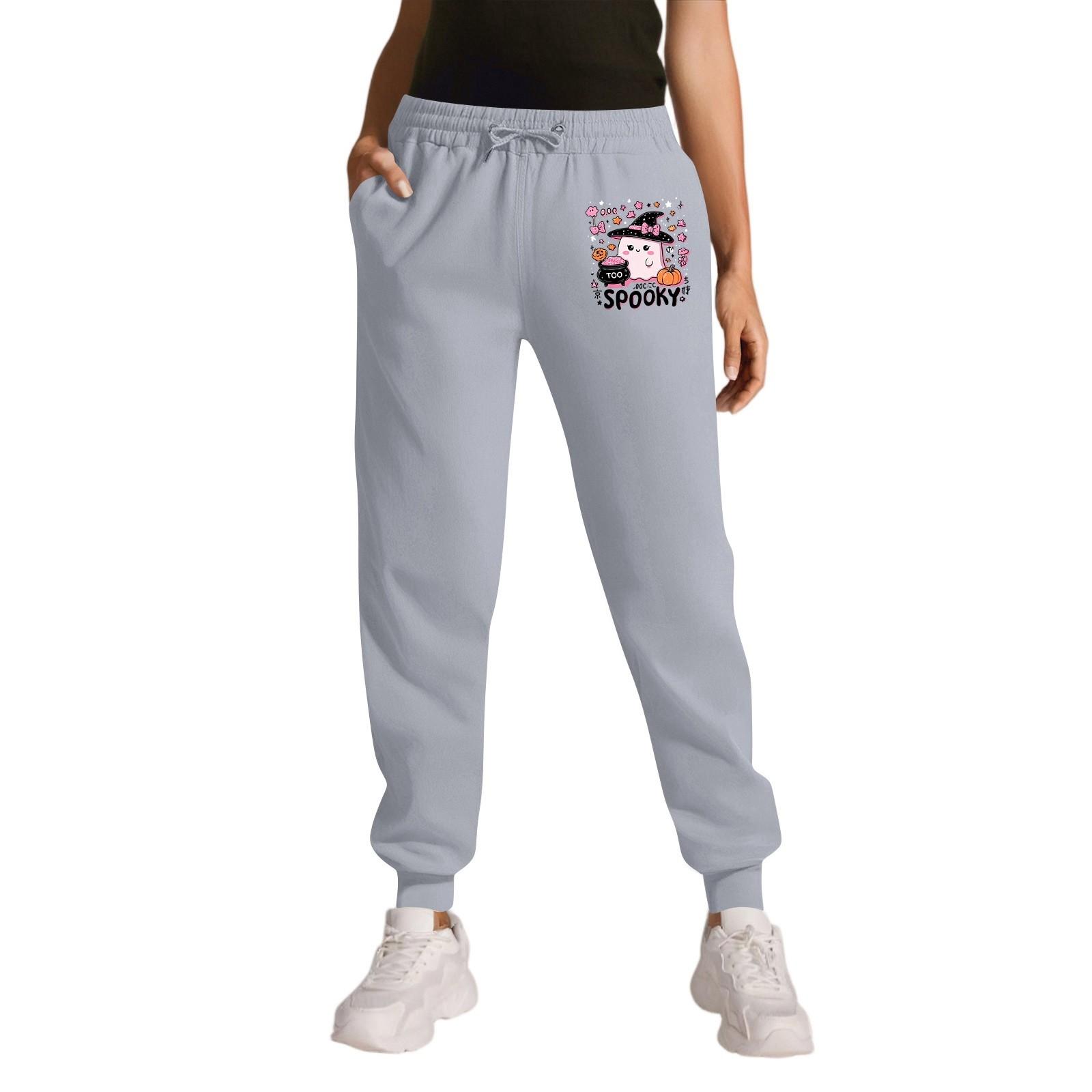 

Women s Sports Halloween Print Drawstring Pocket Casual Workwear Pants S
