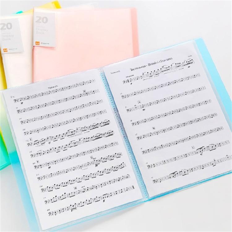 A 4 Clear Test Papers Organizers 80 Pages File Folder Large Capacity Storage Folder Document Bag
