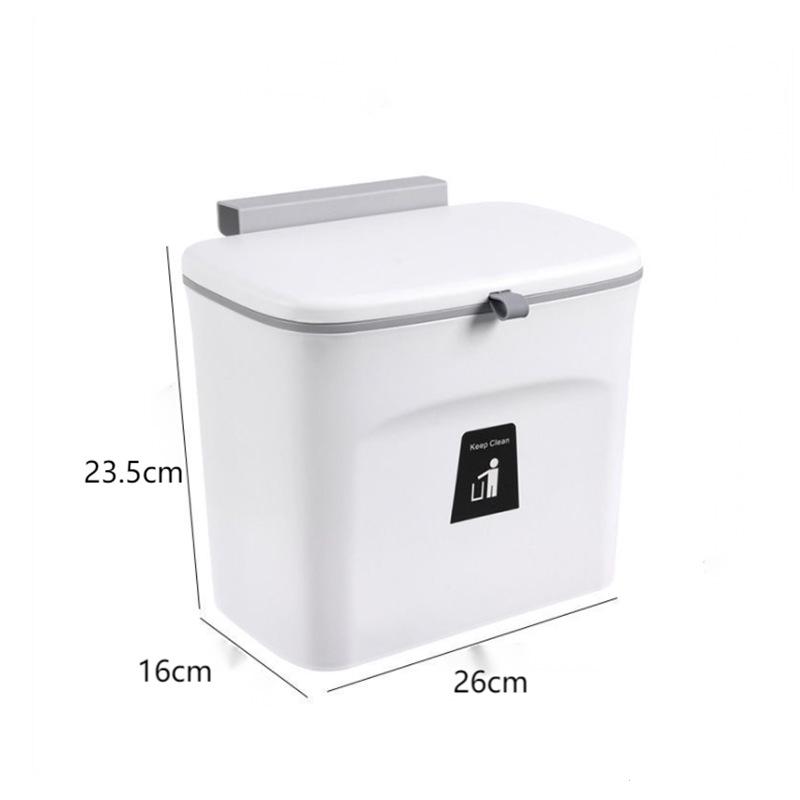 Wall-Mounted Kitchen Trash Can with Handle and Inner Bucket for Cabinets