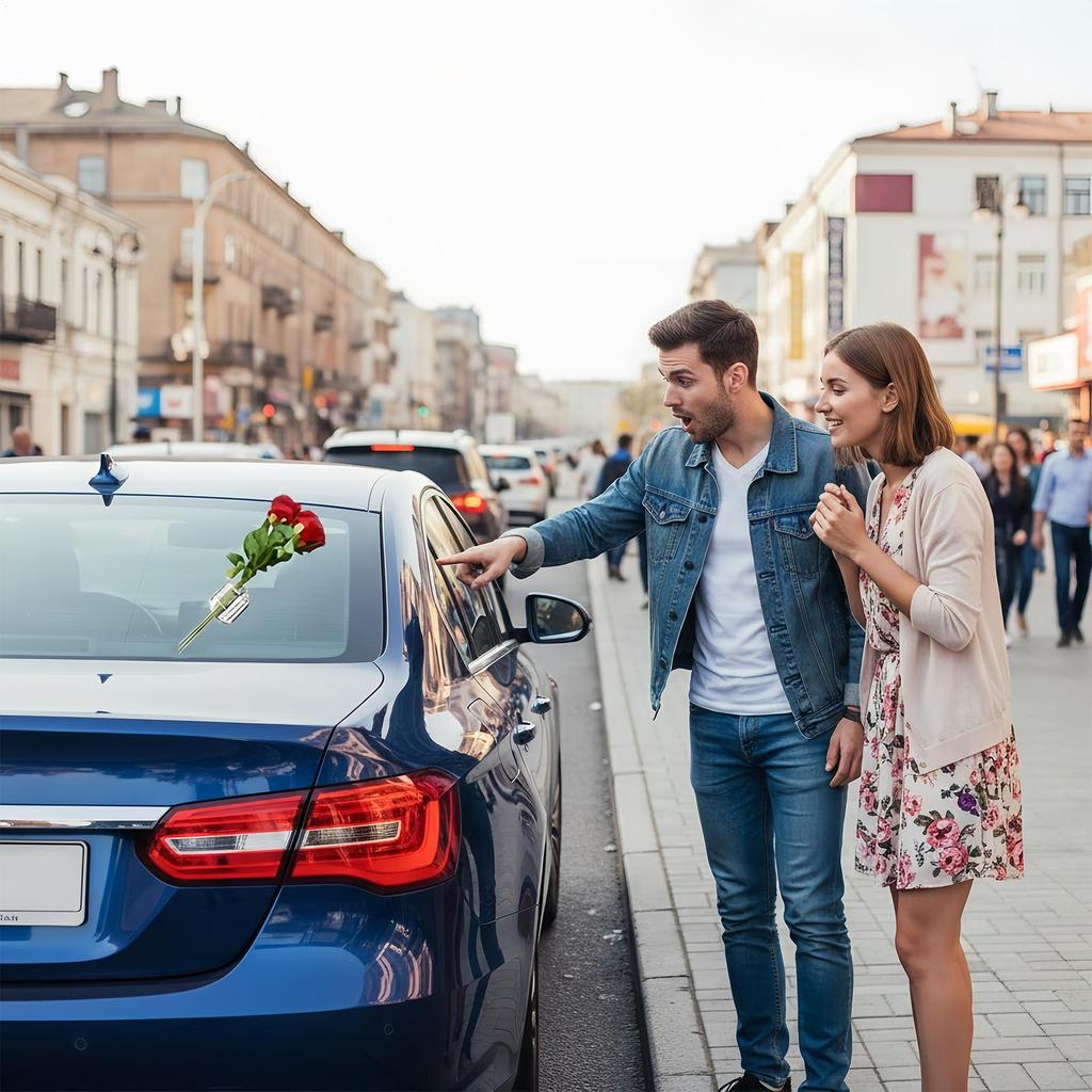 Mini Flower Bouquet 3D Romantic Alphabet Letter Sticker Wedding Car Decorations For Glass Window Automotive Vehicle Exterior