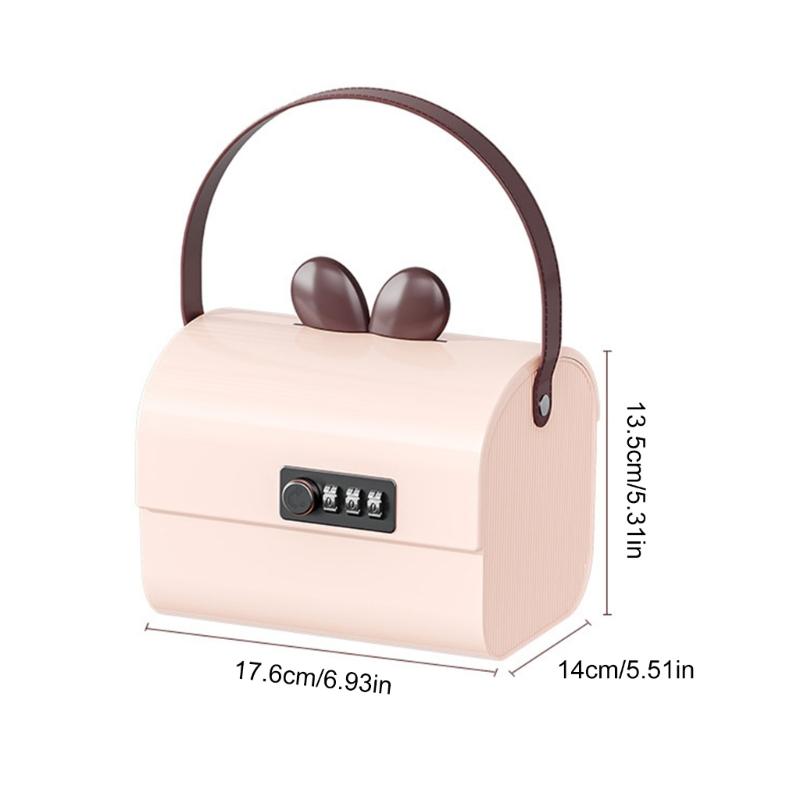 Stylish Plastic Treasure Storage Box with Lock Portable Organizers for Safekeeping of Valuables and Personal Collections