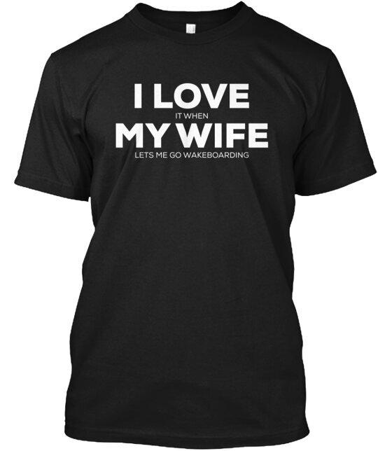 

Love Wife And Wakeboarding T-Shirt Made in the USA Size S to 5XL L