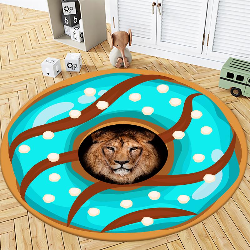 Runder Teppich, Badezimmer, runder Teppich, Wohnzimmer, Schlafzimmer, Kinderarbeitszimmer, dekorative runde Bodenmatte