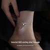 2025 Trendy Women's 925 Sterling Silver Bead Anklet: Summer Fashion Ankle Chain Jewelry