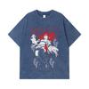 275 GSM Washed T-shirts 100% Cotton Gachiakuta V6 Riyo Black Print Unisex Heavy Cotton T Shirt