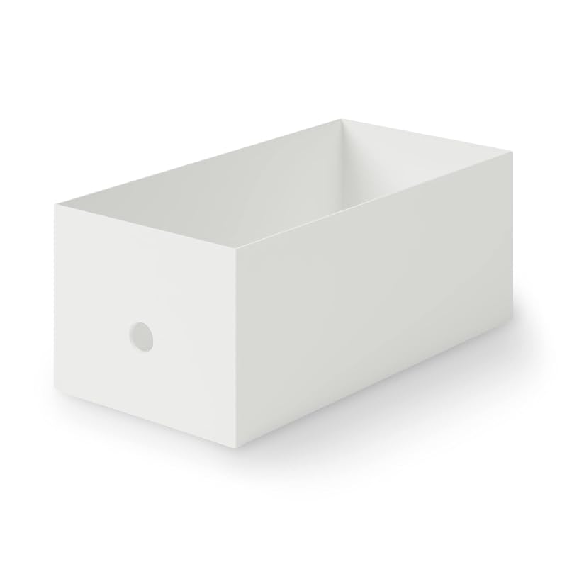 MUJI Recycled Polypropylene File Box - Standard Type - Wide - 1/2 - White Gray, Approx. W15 x D32 x H12cm, 83904395