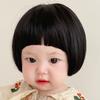 Newborn Baby Headwear Fluffy Toddler Neat Bang Long Straight Hair Baby Hair Wig Short Bob Wig