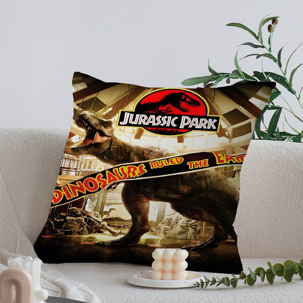 Movie Jurassic Park Dinosaur World Jurassic World Pillow Cover for Bedroom Room and Living Room Sofa Decorative Cushion Cover