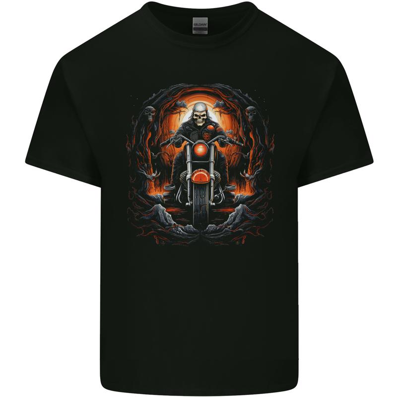 

Motorcycle Skull Grim Reaper 26 Cotton Men s T-Shirt - Men s Summer Cotton Graphic Tee S разноцветный