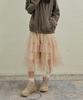 Hocus Pocus Tulle Long Tiered Skirt_Beige