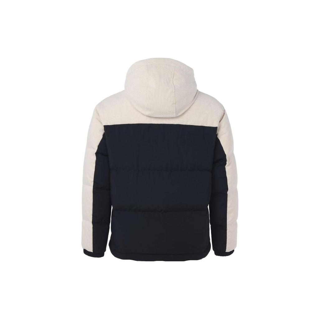 Anta Colorblock Markenlogo Reißverschluss Kapuzen Daunenjacke Herren Oberbekleidung Schwarz 152248905-4