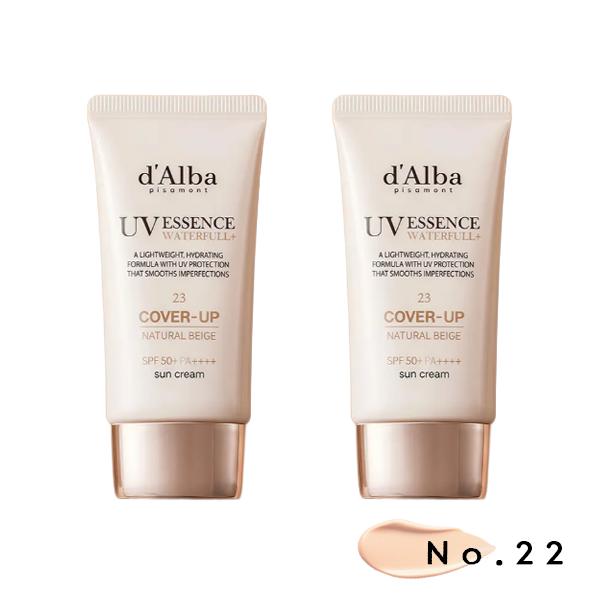 d'Alba Waterfull Tone-Up Sun Cream Natural Cover Beige 50ml (Light / Warm) SPF50+ PA++++ (10 Options)