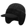 Warm Thermal Winter Hat Fleece Lined Baseball Cap Fashion Knit Beanie Hat  Outdoor