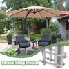 Regenschirmhalter Deckschienenklemme Verstellbare Halterung Basis Tragbarer Mastständer für Außenbereich Terrasse Angeln Camping Pool Grill Strand