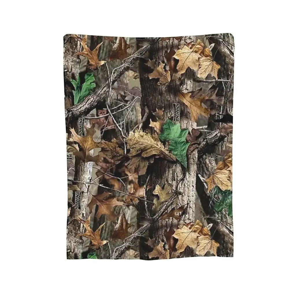 Real Tree Camouflage Decke Weiche Warme Flanell Überwurfdecke Abdeckung für Bett Wohnzimmer Picknick Reise Zuhause Sofa