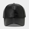 Classic Pu Fabric Baseball Cap With Adjustable Strap And Sun Block For Middleaged Adults