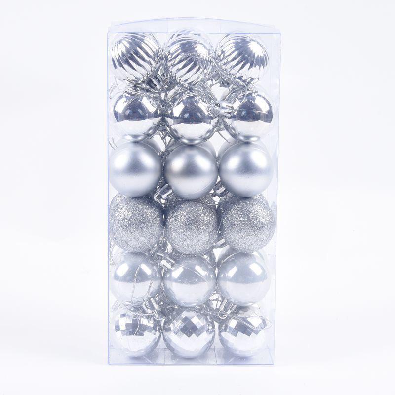 Shiny 4cm Christmas Ball Pendant Decorations (36-Pack)