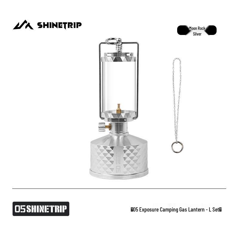 ShineTrip Mountain Fun 587 Windproof Gas Lamp with CNC-Carved Design and Campsite Atmosphere Lighting