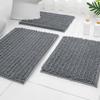 Chenier Solid Color Long Hair Bedside Mat Bedroom Carpet Bathroom Absorbent Floor Mat Bathroom Non-Slip Foot Mat Toilet Door Mat