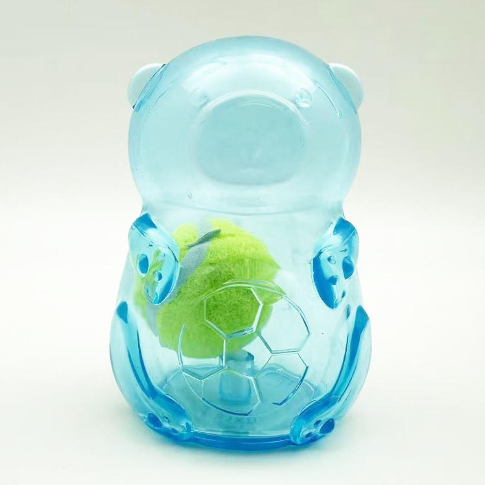 

Bear Shape Dog Teething Treats Balls Bite Resistant Puppy Toy Ball Pet Engagement Toy Playing синий