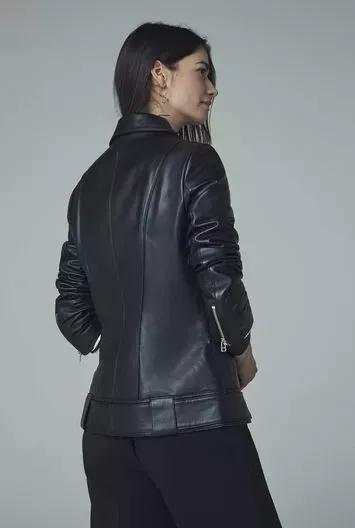 Real Soft Handmade Black Leather Jacket Women 100% Lambskin Motorcycle Biker