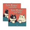 1/2Pcs 2025 Wall Calendar Cats Chillin' with Coffee Wall Calendar 12 Monthly Coffee Cats Calendar Family Office Organizer for Cat Lover Gift