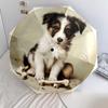 Perro con patrón de Hueso, paraguas de plegado automático, diseño portátil y plegable, 8 varillas, un regalo de Navidad o cumpleaños.