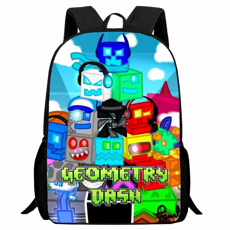 Geometry Dash Schülerrucksack Geometry Sprint Rucksack Leicht 12. Klasse Männlich und Weiblich