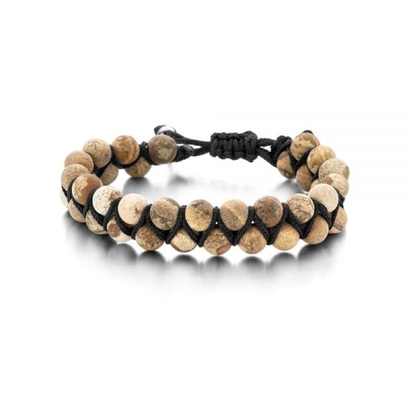 

[Frank 1967] Jasper Gemstone Bracelet Brown 7FB-0101