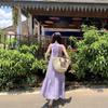 French Purple Sleeveless Neck-hanging Dress for Women's New Summer Atmosphere, Wear a Beautiful Small Skirt