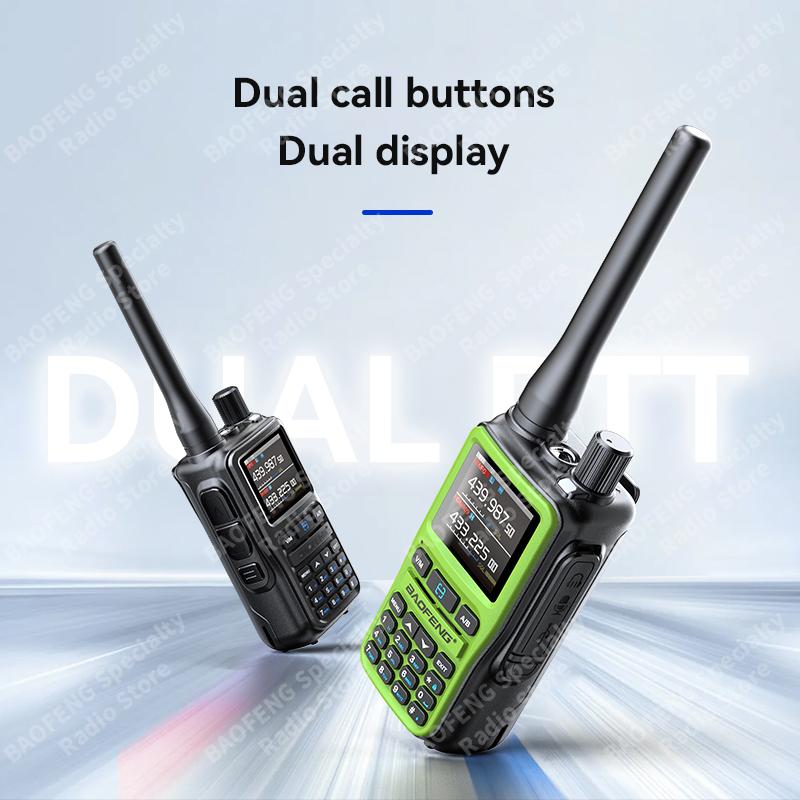 Baofeng UV-5R Mini Walkie Talkie Bluetooth Programming Frequency Dual PTT Type-C Multi Band Long Range AM FM 999CH Ham Radio