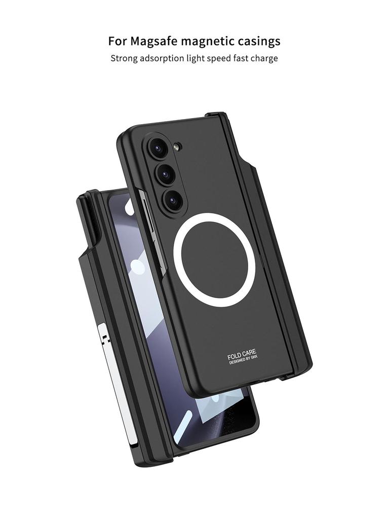 Samsung Z Fold 5 Magnetic Wireless Charging Case - Full Coverage, Creative Design, with Stand