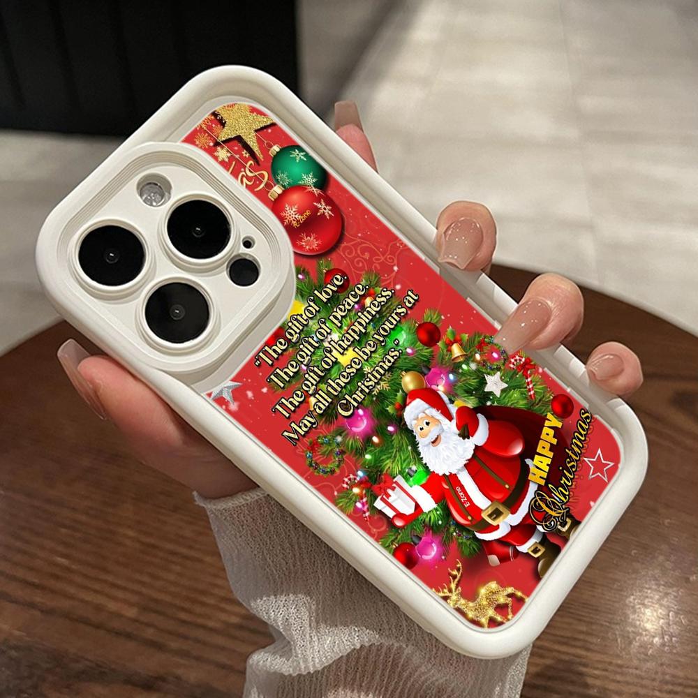 Sky Eye Ladder Soft Case pro Samsung A06 A15 A25 A35 A55 A14 A24 A34 S23 S24 FE Všechny modely Samsung Pouzdra na telefon Kryt NY40 Santa Claus Vánoční stromeček